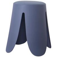 Taburetka stohovatelná PIA - modrá, Lifestyle, drevo/textil (30/46cm) - Based