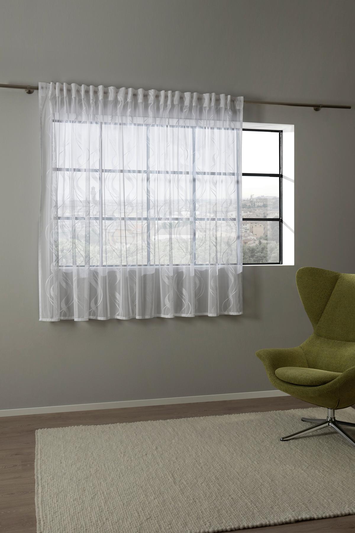 KUSOVÁ ZÁCLONA WAVE STORE 2 - biela, textil (300/175cm) - Modern Living