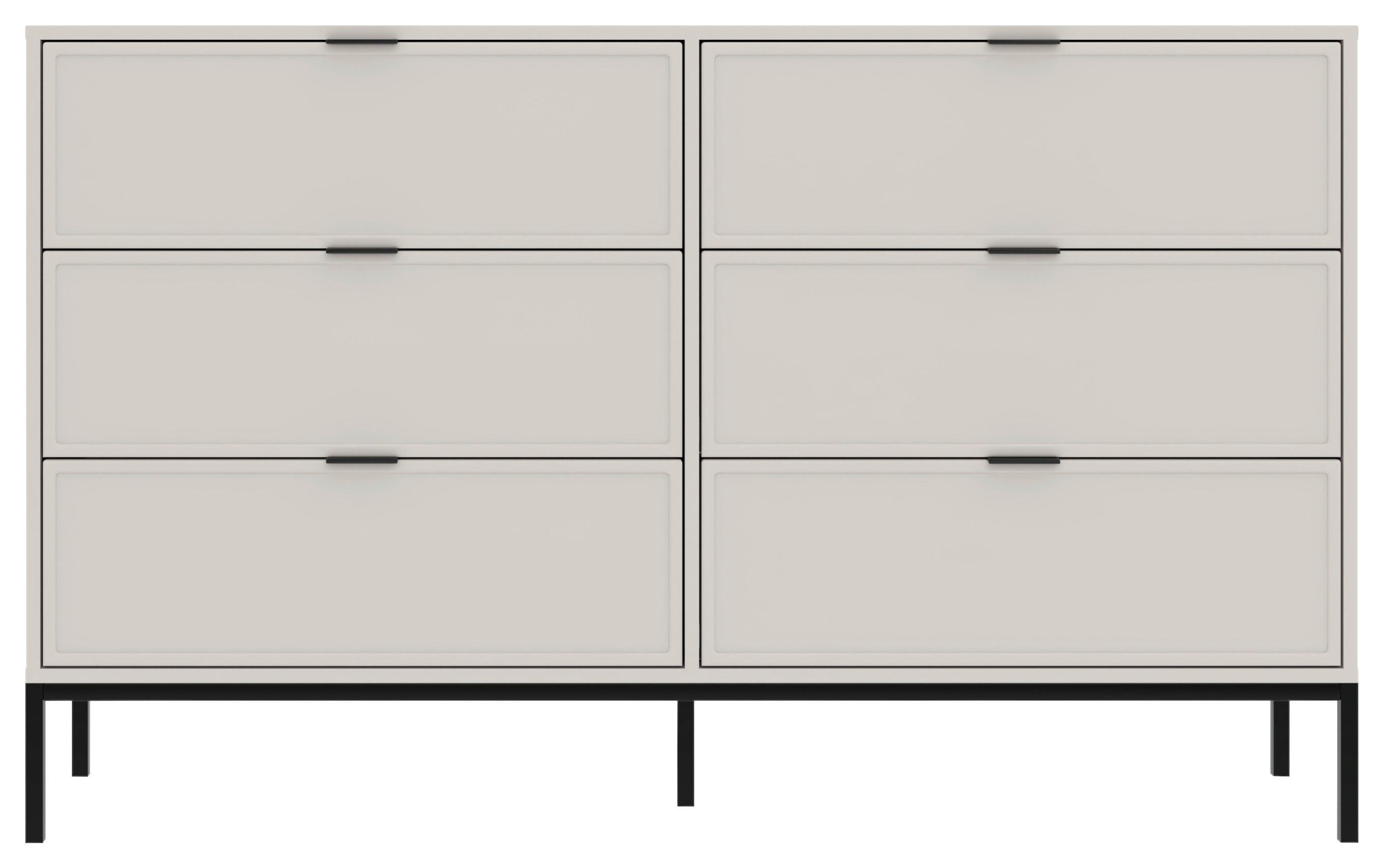 Kommode Deco Schwarz/Kaschmir B: 150cm - Kaschmir/Schwarz, Design, Holzwerkstoff/Metall (150/92/40cm) - MID.YOU