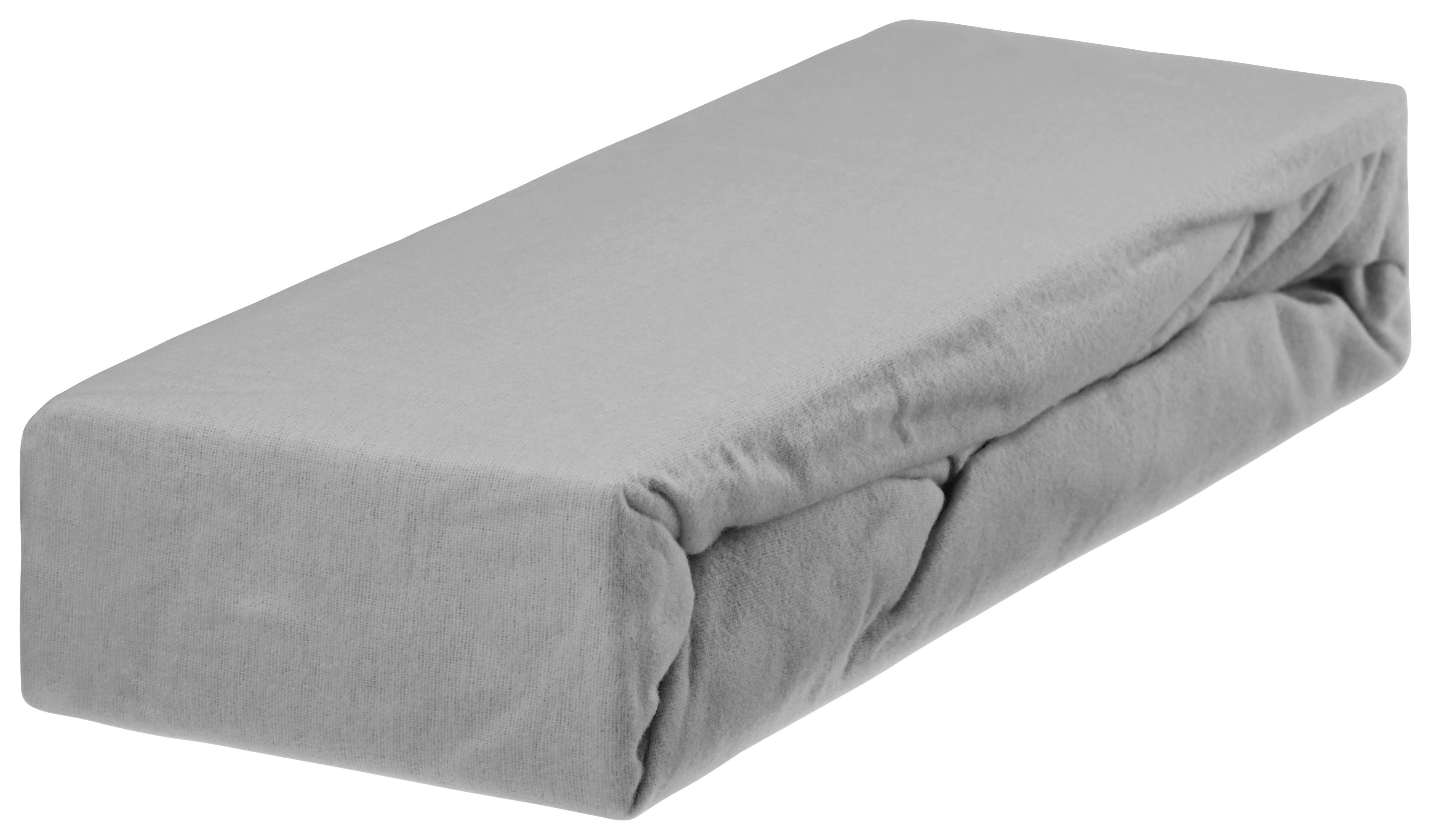 Spannleintuch Alaska - Silberfarben, KONVENTIONELL, Textil (90/200cm) - Ondega