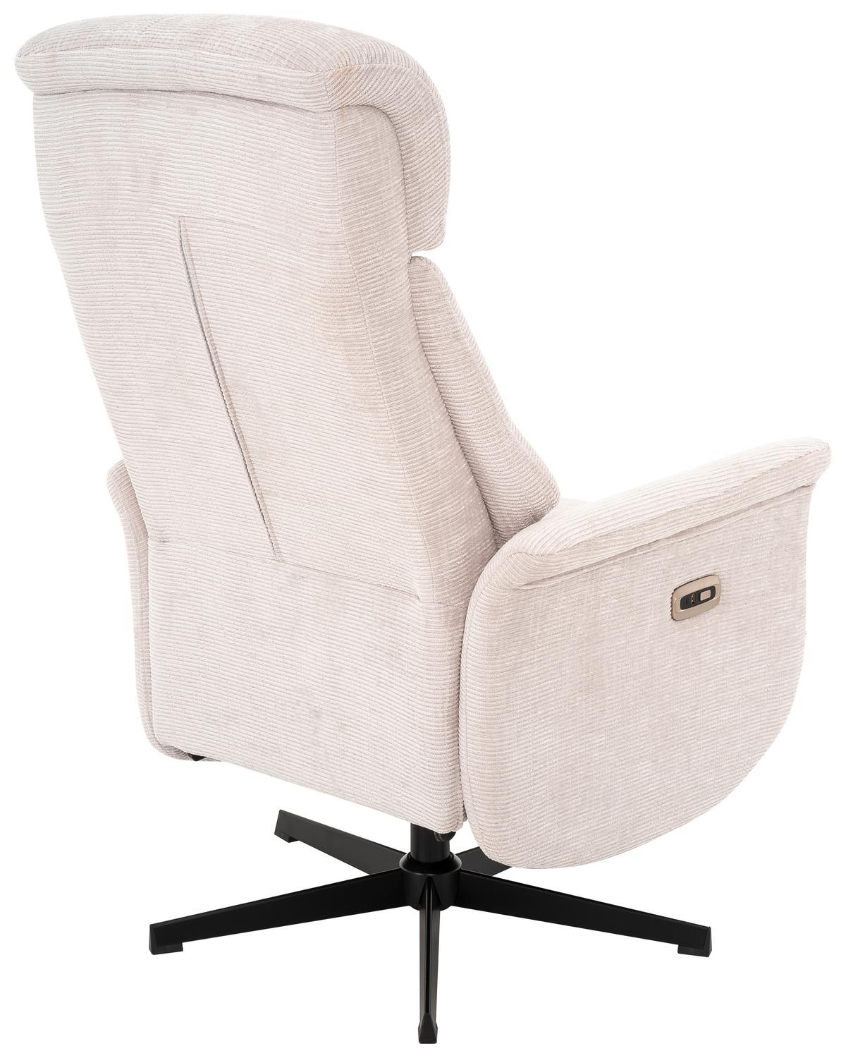 Relaxsessel Manila Chenille Silber, B: 73 Cm - Silberfarben/Schwarz, MODERN, Textil/Metall (73/113/89cm)