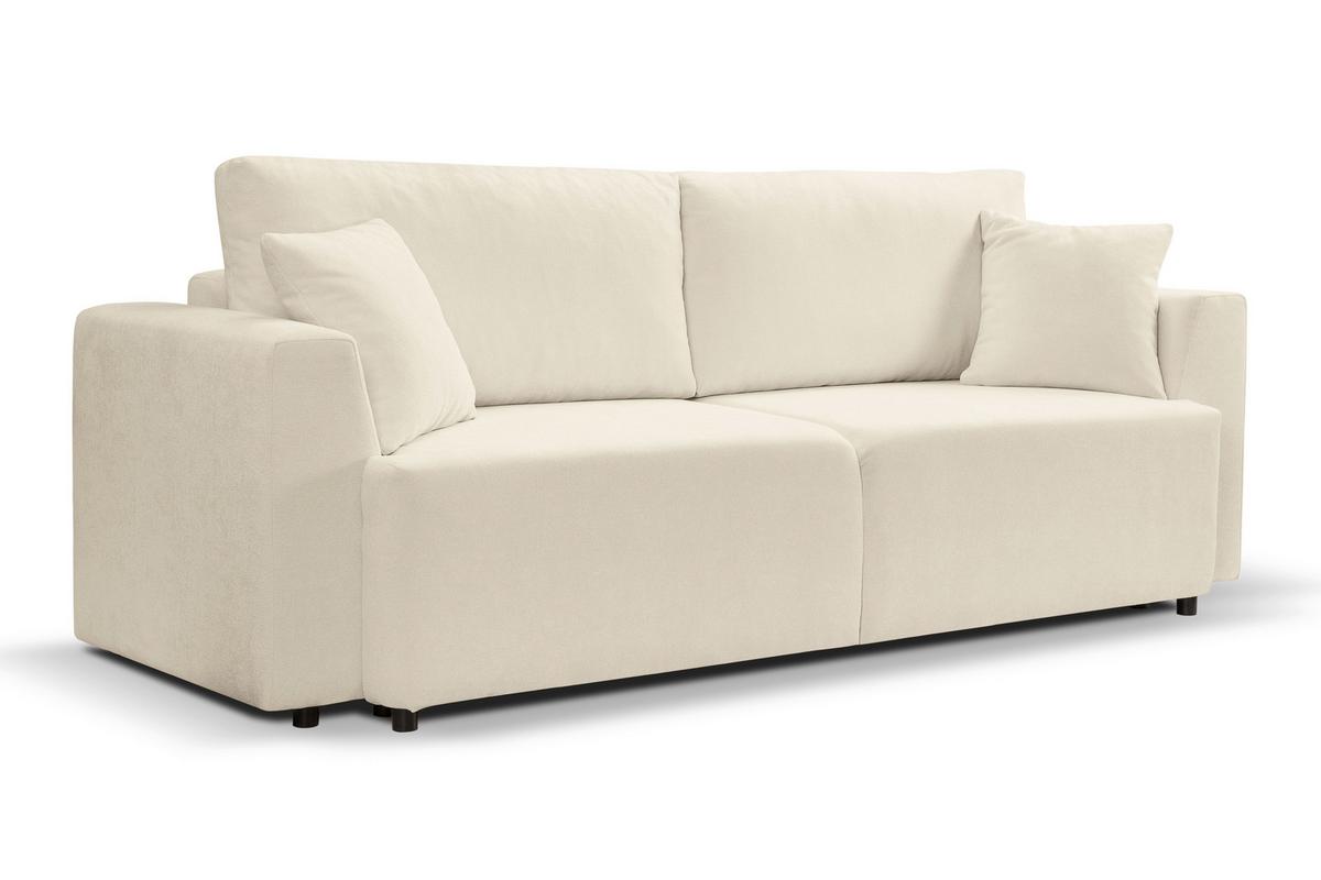 Schlafsofa Point Creme B: 250cm - Creme/Schwarz, Basics, Holz/Textil (250/95/99cm) - MID.YOU
