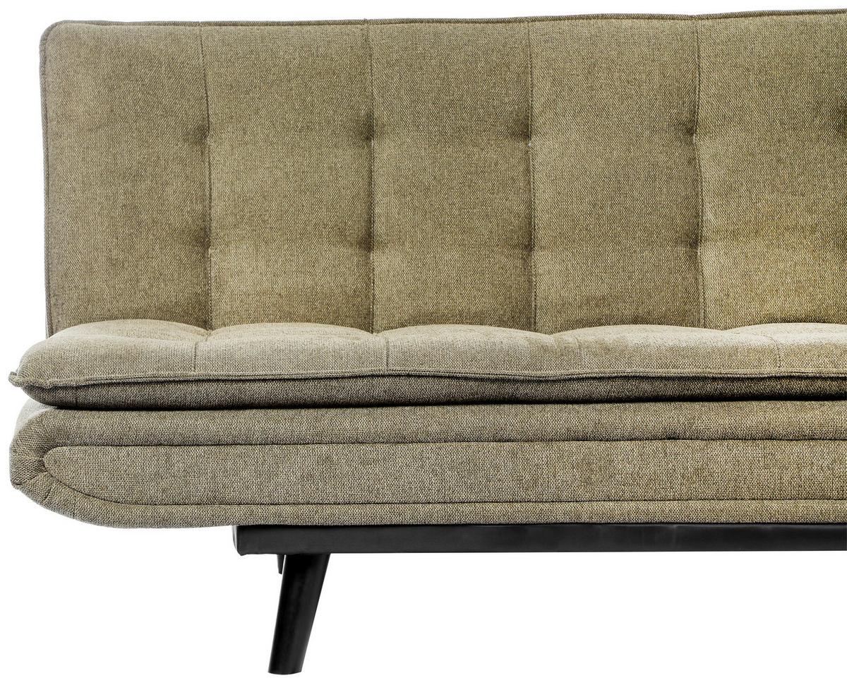 Rozkládací pohovka SUN, zelená, sklopná, max. 360 kg - černá/zelená, Moderní, dřevo/textil (190/83/93cm) - Mömax