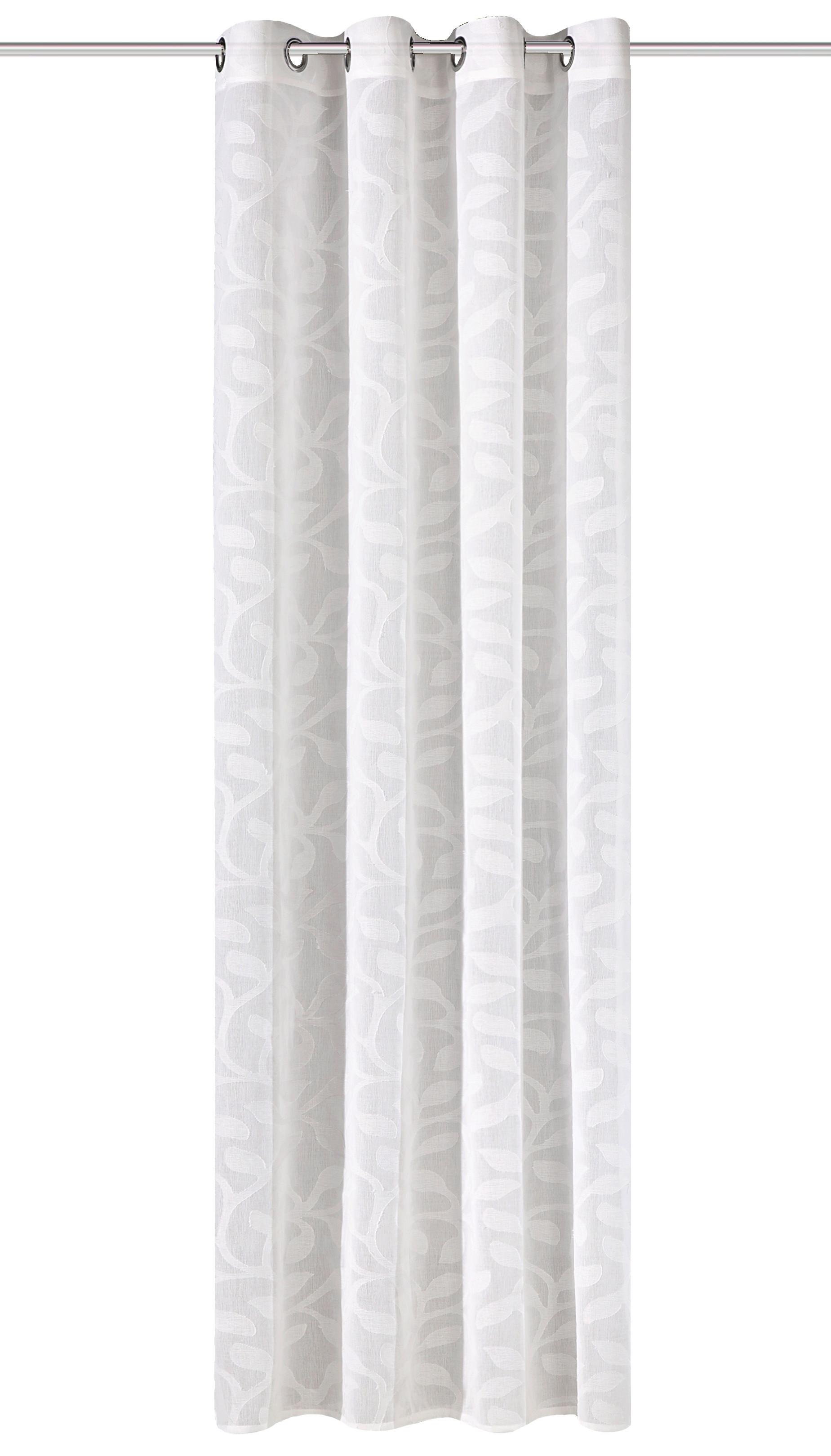 Ösenvorhang Pixel - Weiß, Basics, Textil (140/245cm)