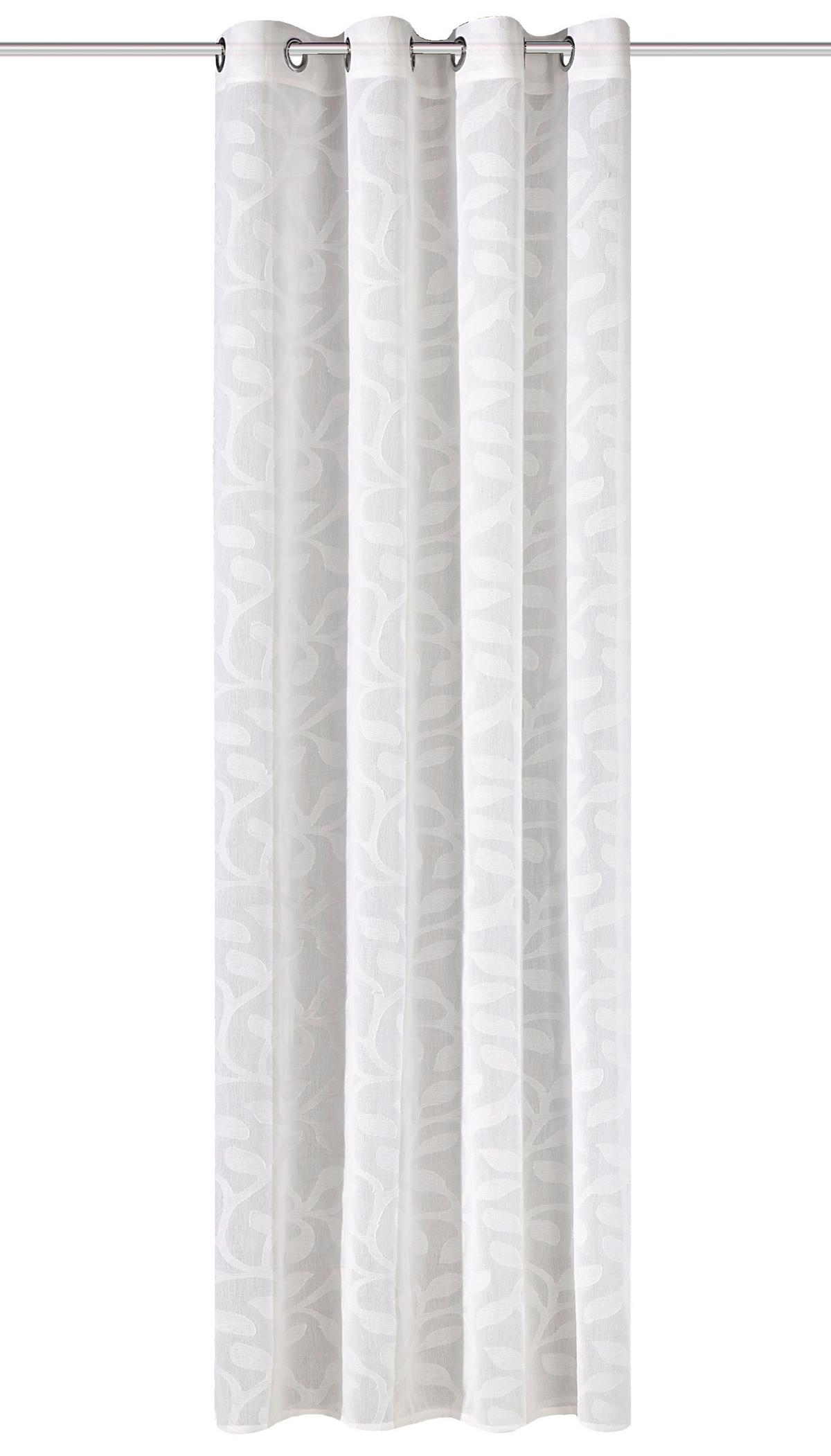 Ösenvorhang Pixel - Weiß, Basics, Textil (140/245cm)