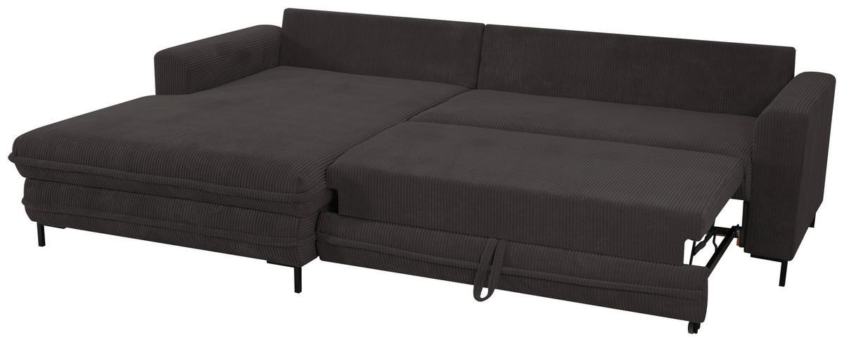 Ecksofa Armellia Anthrazit S: 174x272 cm - Anthrazit/Schwarz, Design, Textil (174/272cm) - MID.YOU