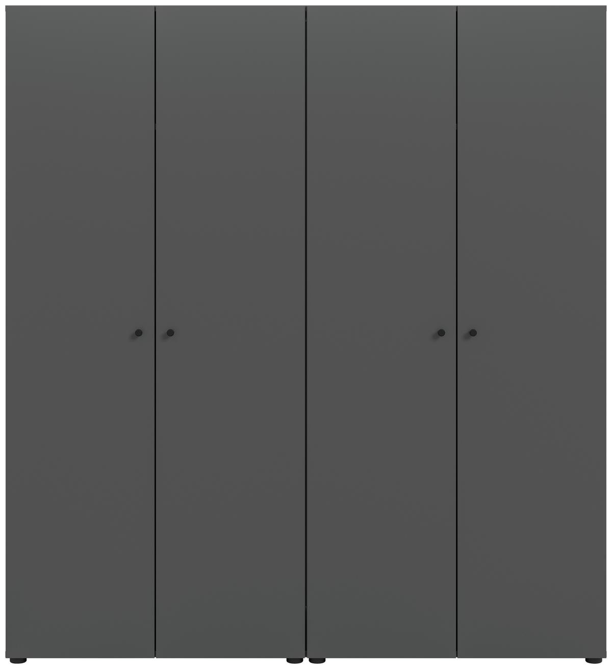 Drehtürenschrank Darwin, Anthrazit B: 160 Cm - Anthrazit, MODERN, Holzwerkstoff (160/176/51cm) - MID.YOU