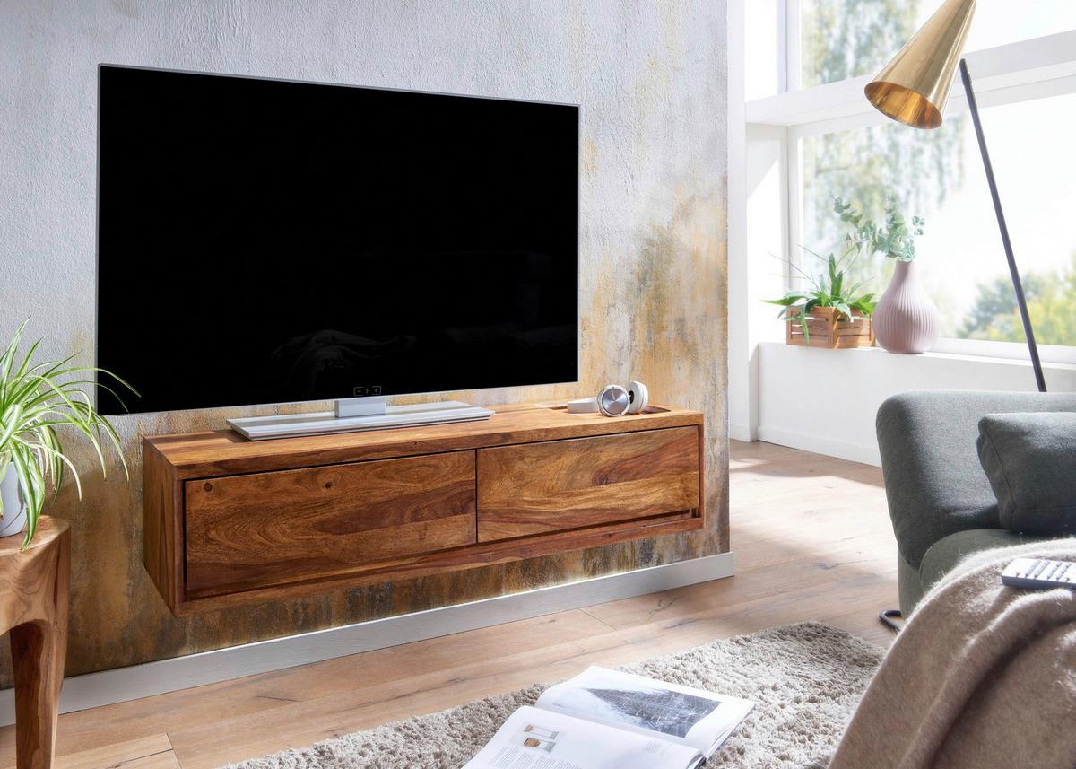 Lowboard Wohnling B: 108 cm Shesham Massiv - Sheeshamfarben, MODERN, Holz (108/25/34cm) - MID.YOU