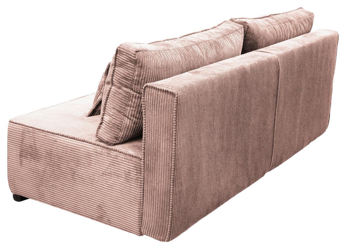 Schlafsofa Flow Rosa B: 202 cm - Schwarz/Rosa, Design, Textil (202/90/99cm) - MID.YOU