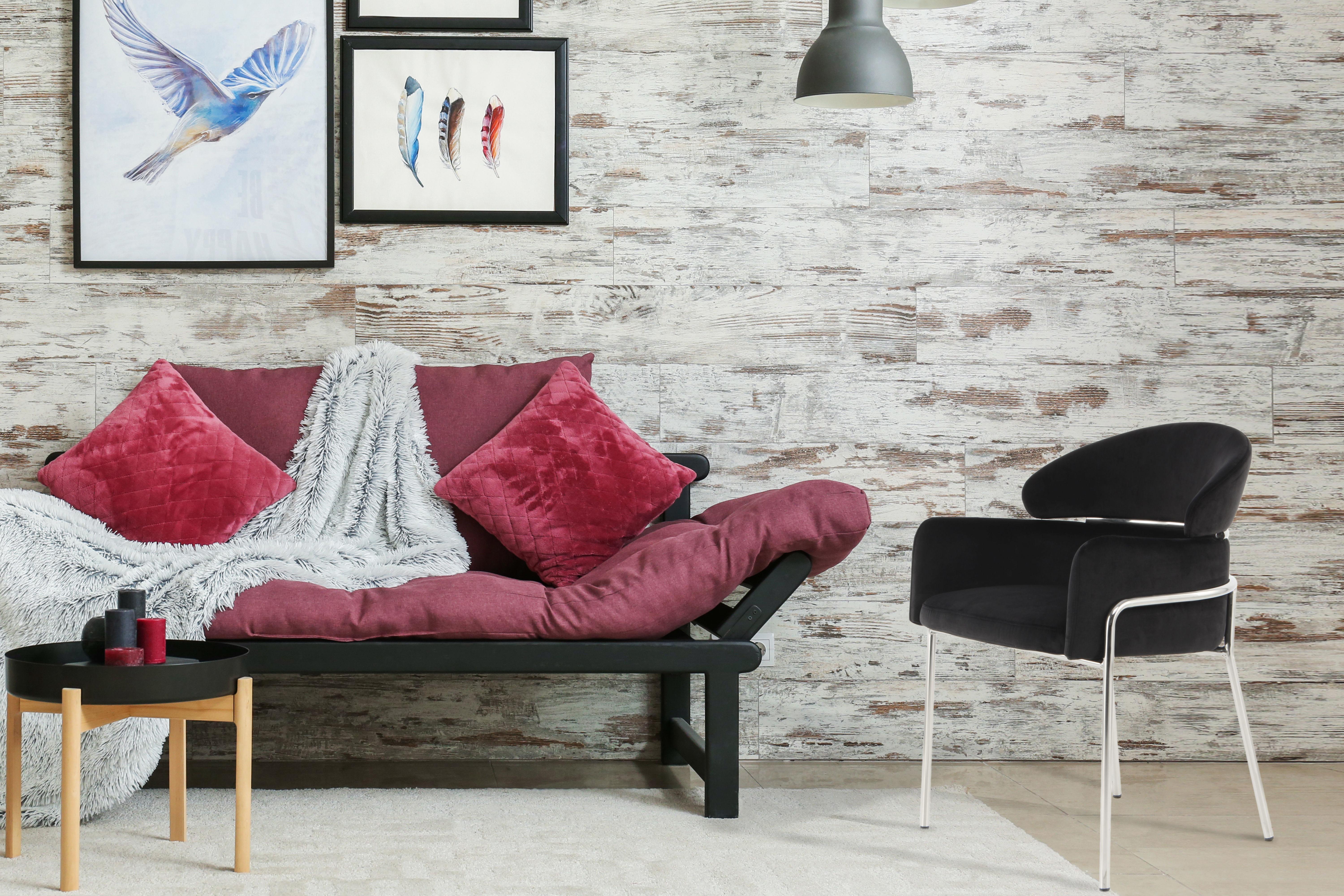 Samt-Stuhl COREY in elegantem Schwarz & Silber