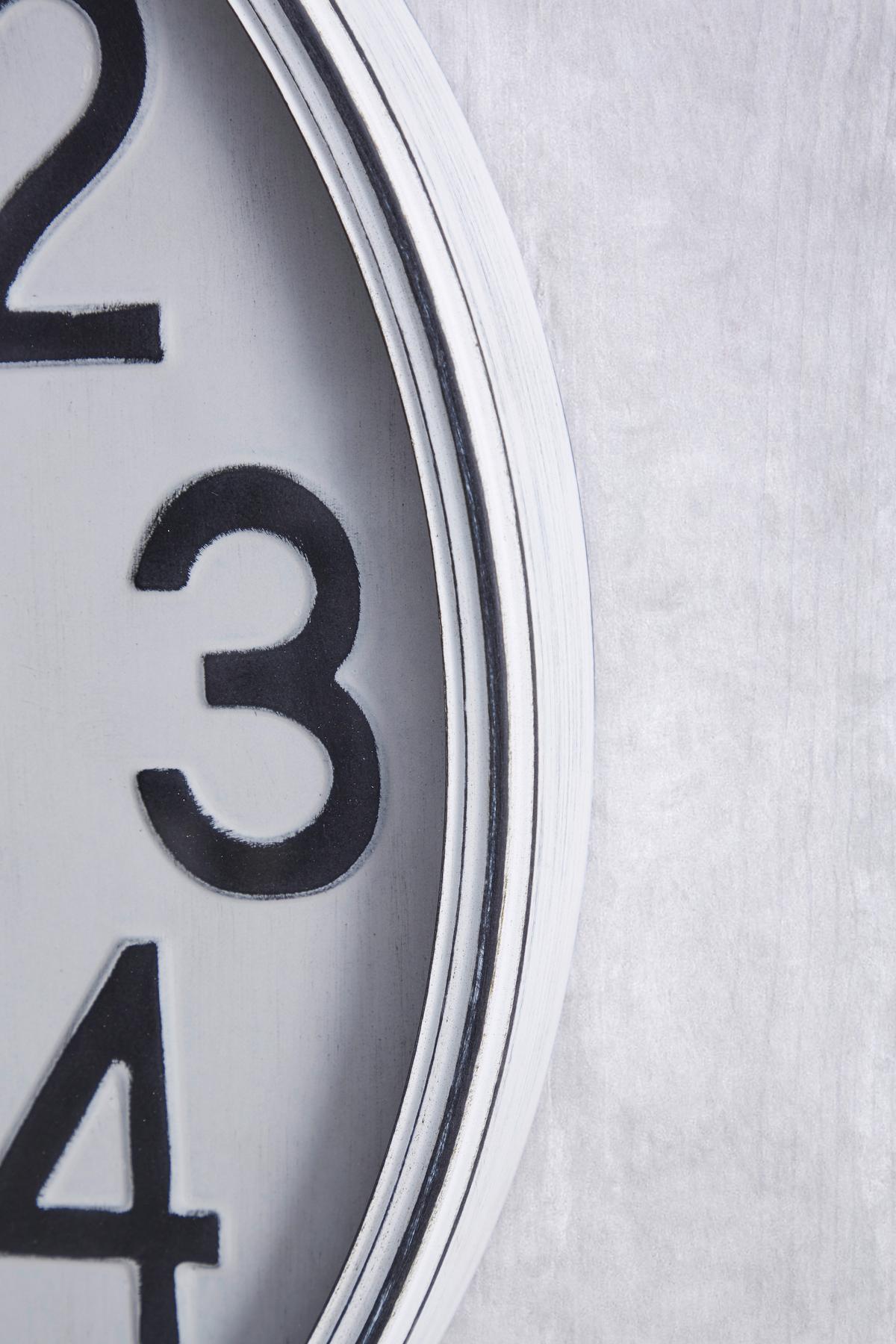 Wanduhr Route Ø 60 cm Analog Schwarz/Weiß Eisen/Glas - Goldfarben/Weiß, Basics, Glas/Metall (60cm) - Luca Bessoni