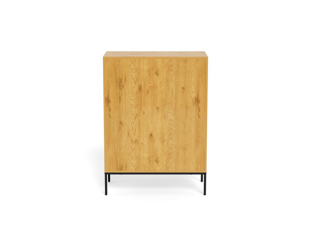 Komoda PALMDALE dub divoký - divoký dub/čierna, Design, kov/kompozitné drevo (80/110/40cm) - MID.YOU