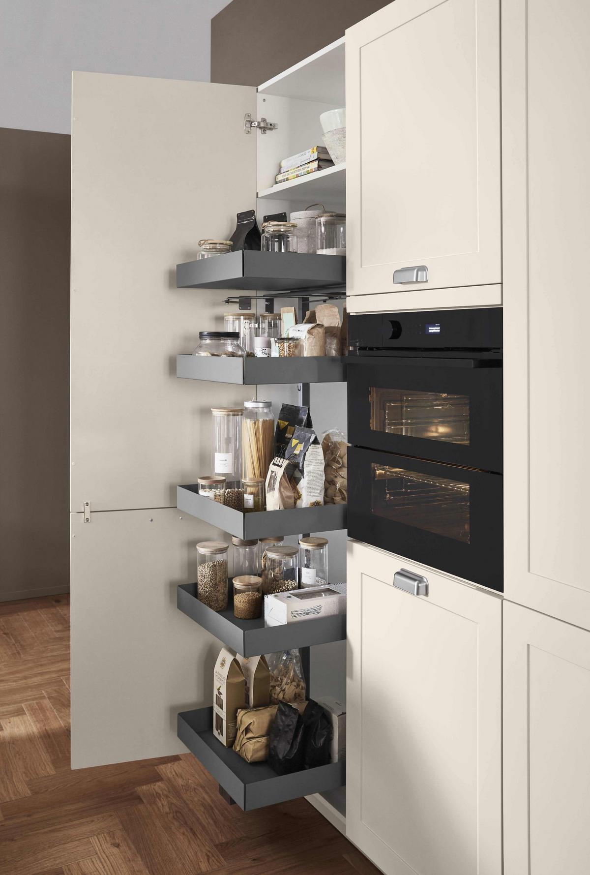 Einbauküche Neapel Frei Planbar Landhausstil - Sandfarben, MODERN, Holzwerkstoff - Vertico