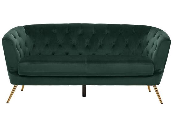 Dreisitzer-Sofa Lita B: 183 cm Samt Dunkelgrün - Dunkelgrün/Goldfarben, MODERN, Textil/Metall (183/78/83cm) - Ti`me Dreisitzer-Sofa Lita B: 183 cm Samt Dunkelgrün - Dunkelgrün/Goldfarben, MODERN, Textil/Metall (183/78/83cm) - Ti`me
