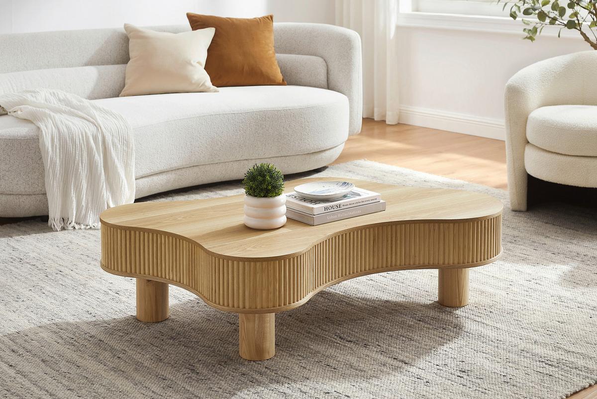 Couchtisch Naturfarben B: 77 Cm - Naturfarben, MODERN, Holzwerkstoff (116/77/32cm) - Livetastic