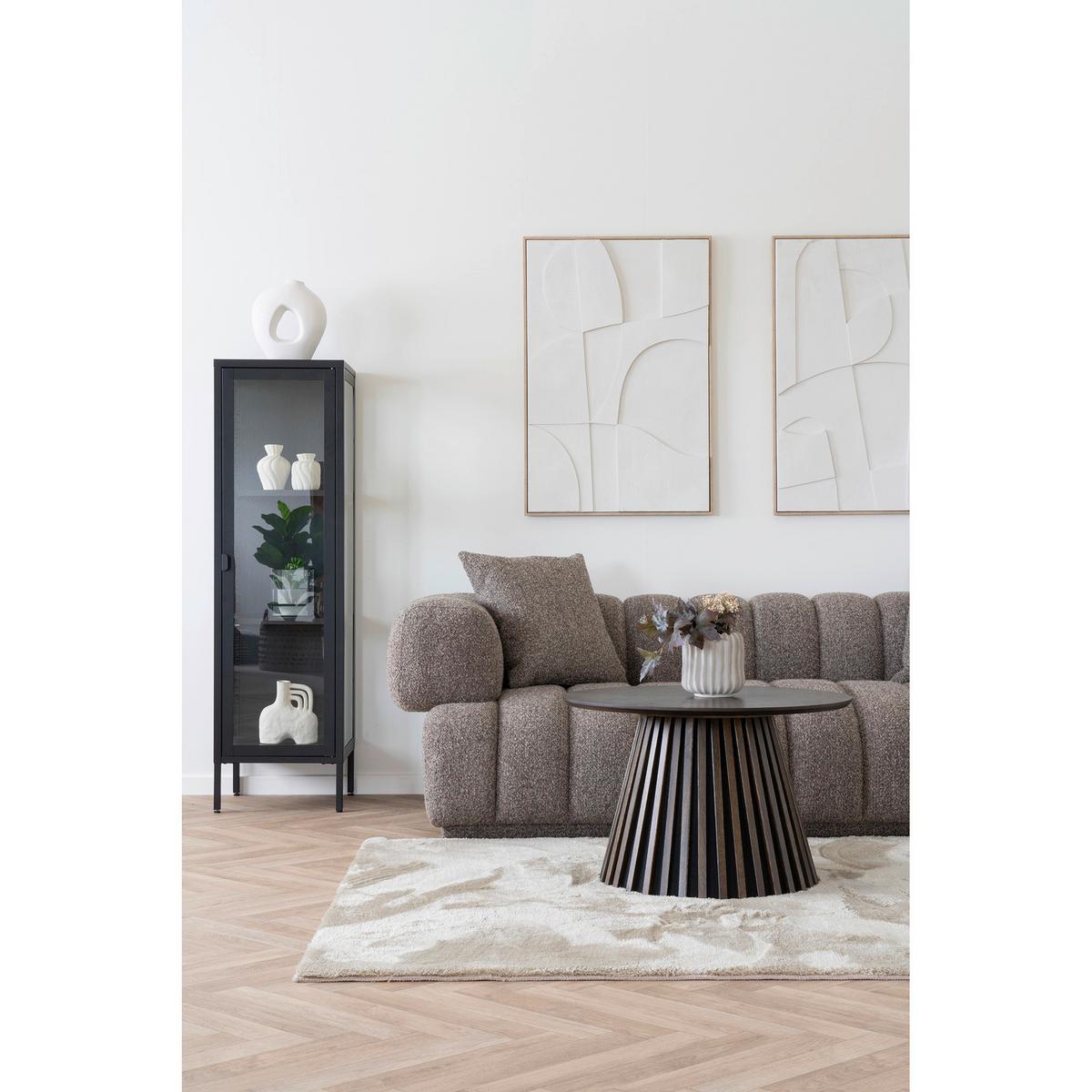 Garderobenpaneel Brisbane Schwarz/Transparent B: 35cm - Transparent/Schwarz, Design, Glas/Metall (35/140/40cm) - MID.YOU