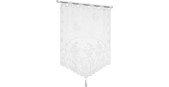 Kurzgardine Transparent Lace Bxl: 60x90 Cm Mit Blumenmotiv - Weiß, KONVENTIONELL, Textil (60/90cm) - Ondega