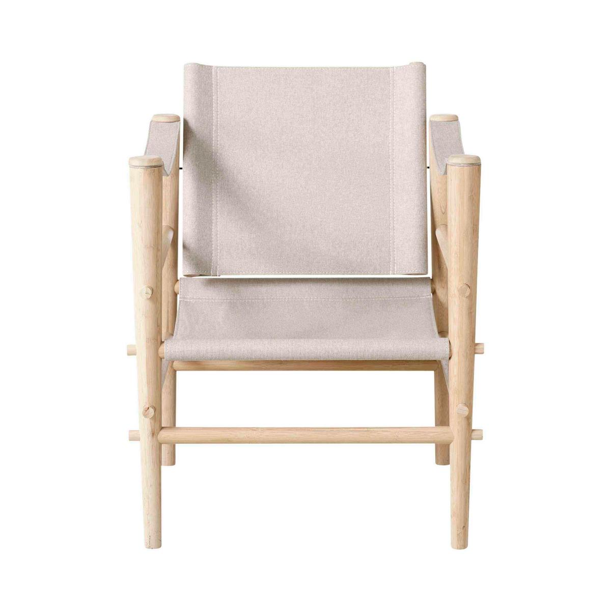 Loungesessel Safari aus Bambus - Beige/Naturfarben, Design, Holz (59/79/61cm) - MID.YOU