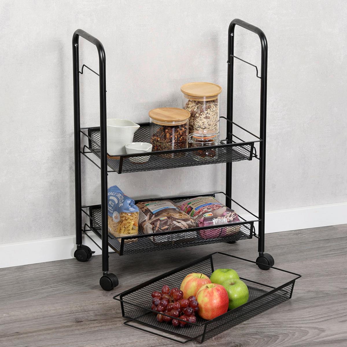 ALLZWECKWAGEN Schwarz L: 26cm - Schwarz, Basics, Metall (26/44/63.5cm) - Kesper