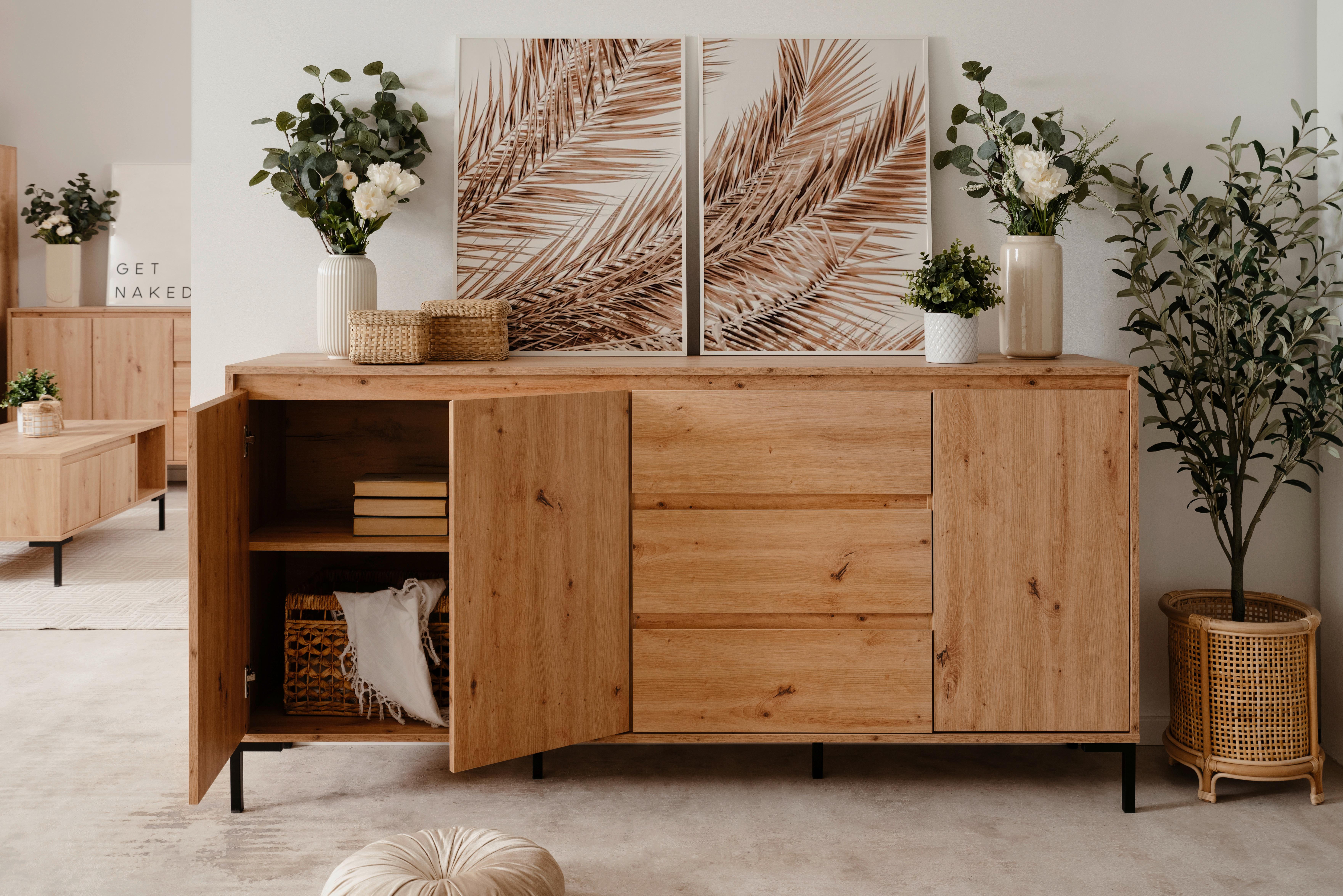 Sideboard aus Eiche Artisan Dekor