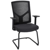 Besucherstuhl Breton V B Schwarz - Schwarz, MODERN, Kunststoff/Textil (62/107/63cm) - MID.YOU
