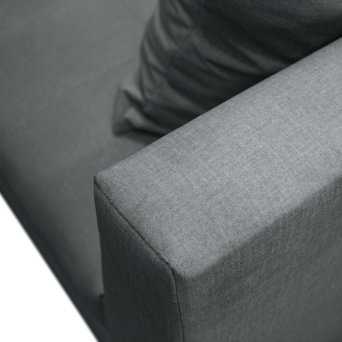 Ecksofa Pruno Dunkelgrau S: 247x174 Cm - Dunkelgrau/Schwarz, Design, Textil (247/174cm) - MID.YOU