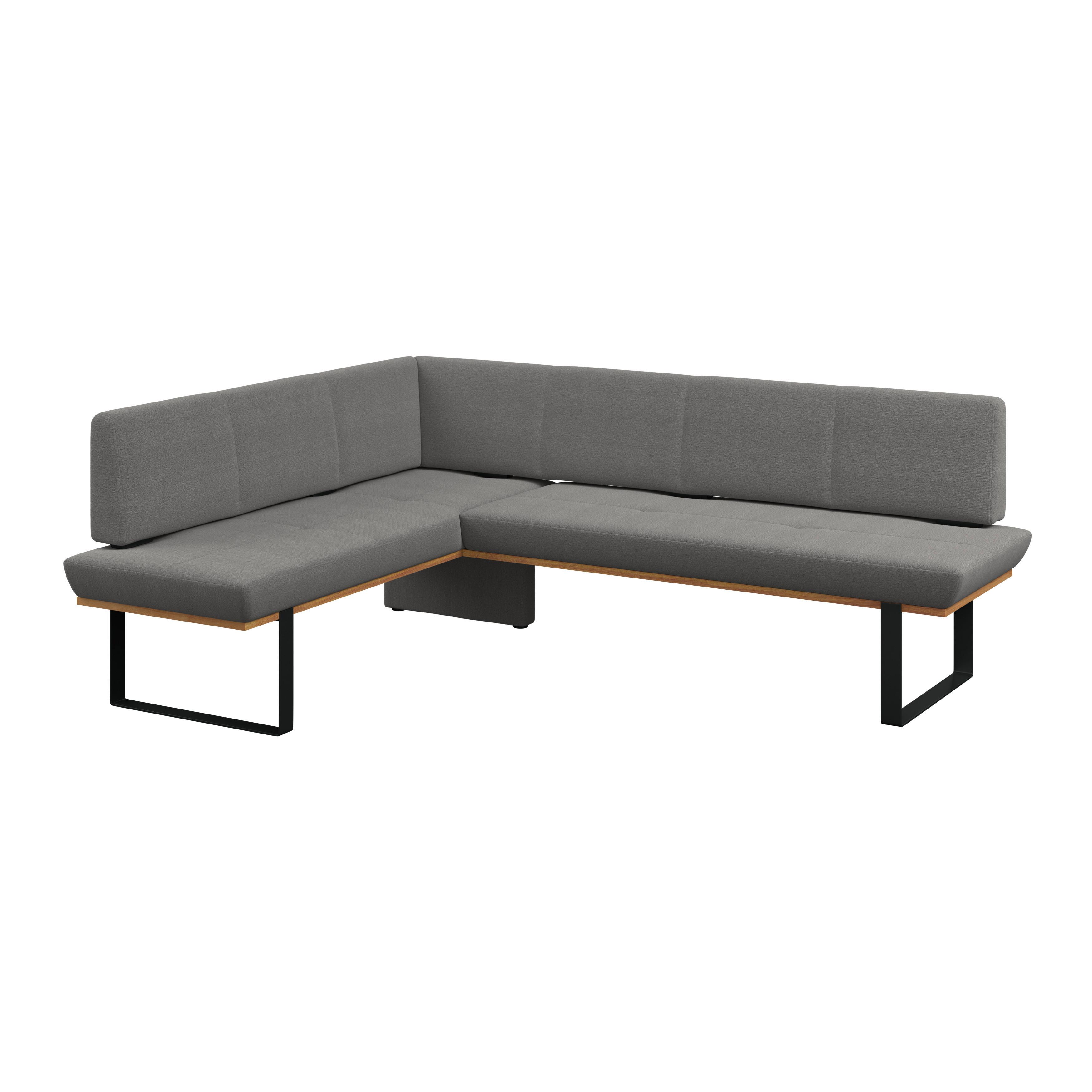 Eckbank Tristan Webstoff anthrazit,S 175x245cm - Anthrazit/Schwarz, MODERN, Holz/Textil (175/245cm) - James Wood