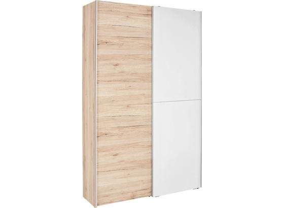 Schwebetürenschrank Heimo - Eichefarben/Weiß, KONVENTIONELL (125/195/38cm) Schwebetürenschrank Heimo - Eichefarben/Weiß, KONVENTIONELL (125/195/38cm)