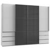 Schwebetürenschrank B: 300 Cm Level 36c Grau/weiß - Weiß/Grau, MODERN, Holzwerkstoff (300/236/65cm) - MID.YOU