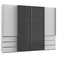 Schwebetürenschrank B: 300 Cm Level 36c Grau/weiß - Weiß/Grau, MODERN, Holzwerkstoff (300/236/65cm) - MID.YOU