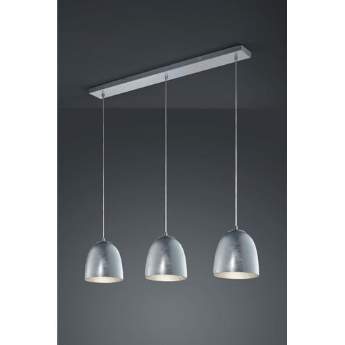 Hängeleuchte Ontario H: 130 cm 3-Flammig, Metall/Glas - Silberfarben/Nickelfarben, LIFESTYLE, Glas/Metall (80/130cm) - Trio Leuchten