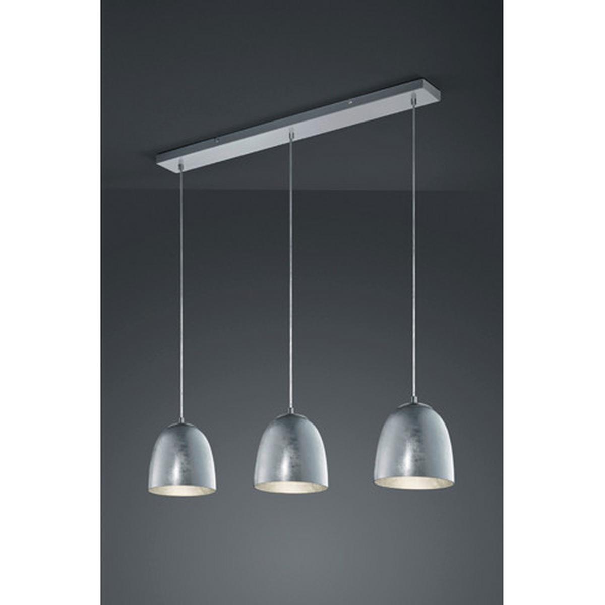 Hängeleuchte Ontario H: 130 cm 3-Flammig, Metall/Glas - Silberfarben/Nickelfarben, LIFESTYLE, Glas/Metall (80/130cm) - Trio Leuchten