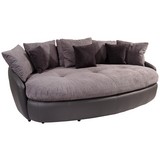 Megasofa Aruba II - Schwarz/Grau, LIFESTYLE, Textil (238/80/140cm) - Luca Bessoni