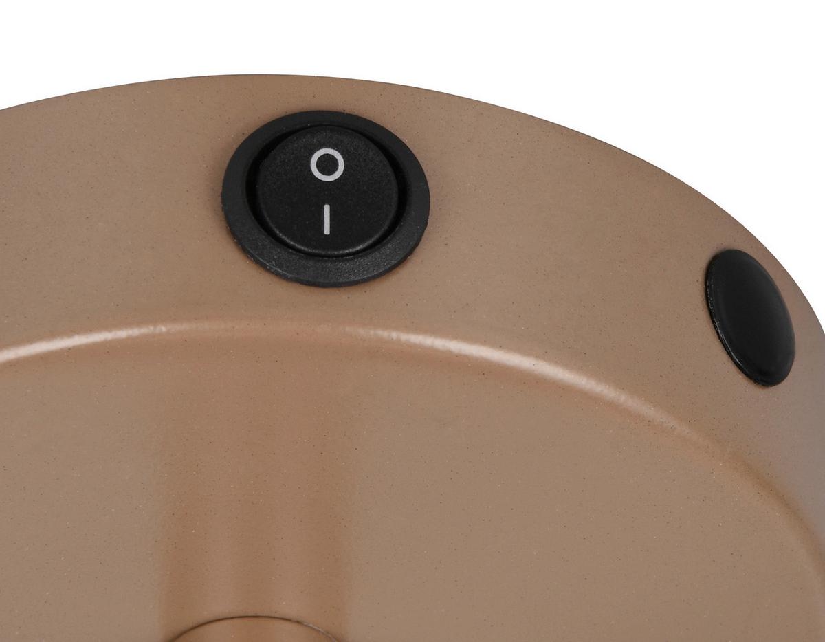 Strahler Bidar D: 12 cm Braun Naturfarben Goldfarben - Goldfarben/Braun, Trend, Holz/Metall (12/27cm)