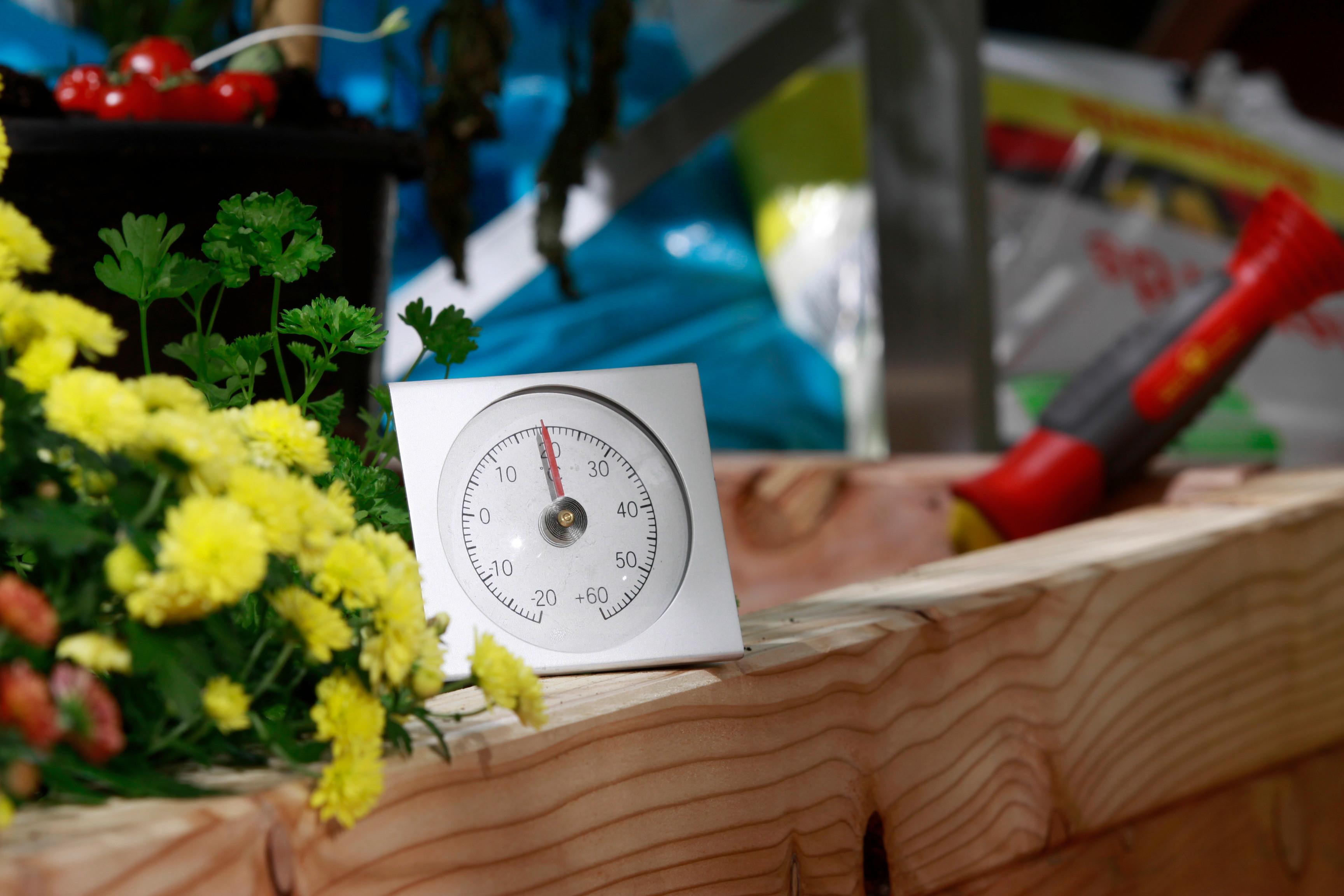 Außenthermometer Analog Witterungsbeständig - Alufarben, Basics, Metall (8/8/4cm)