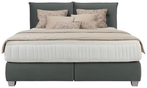 Posteľ boxspring Fog 180x200cm,antracit - antracitová/strieborná, Lifestyle, textil/plast (180/200cm) - Premium Living