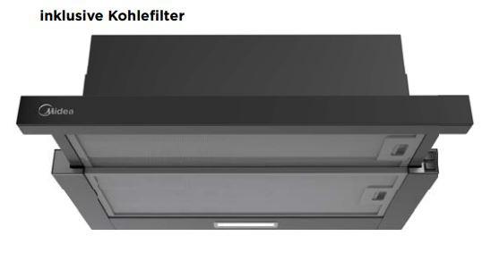 Dunstabzugshaube Mh60l07em21bb-Eu - Schwarz, Basics, Metall (59.5/25.5/30.8cm) - Midea