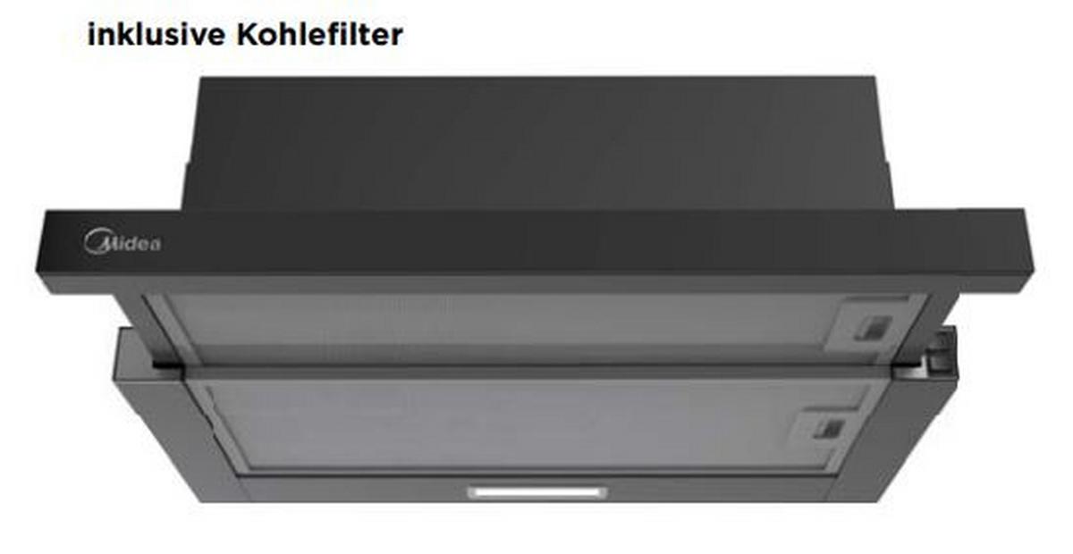 Dunstabzugshaube Mh60l07em21bb-Eu - Schwarz, Basics, Metall (59.5/25.5/30.8cm) - Midea