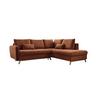 Ecksofa Scandic Lagom Ziegelrot S: 242x202 cm - Terracotta/Naturfarben, Textil (242/202cm) - MID.YOU