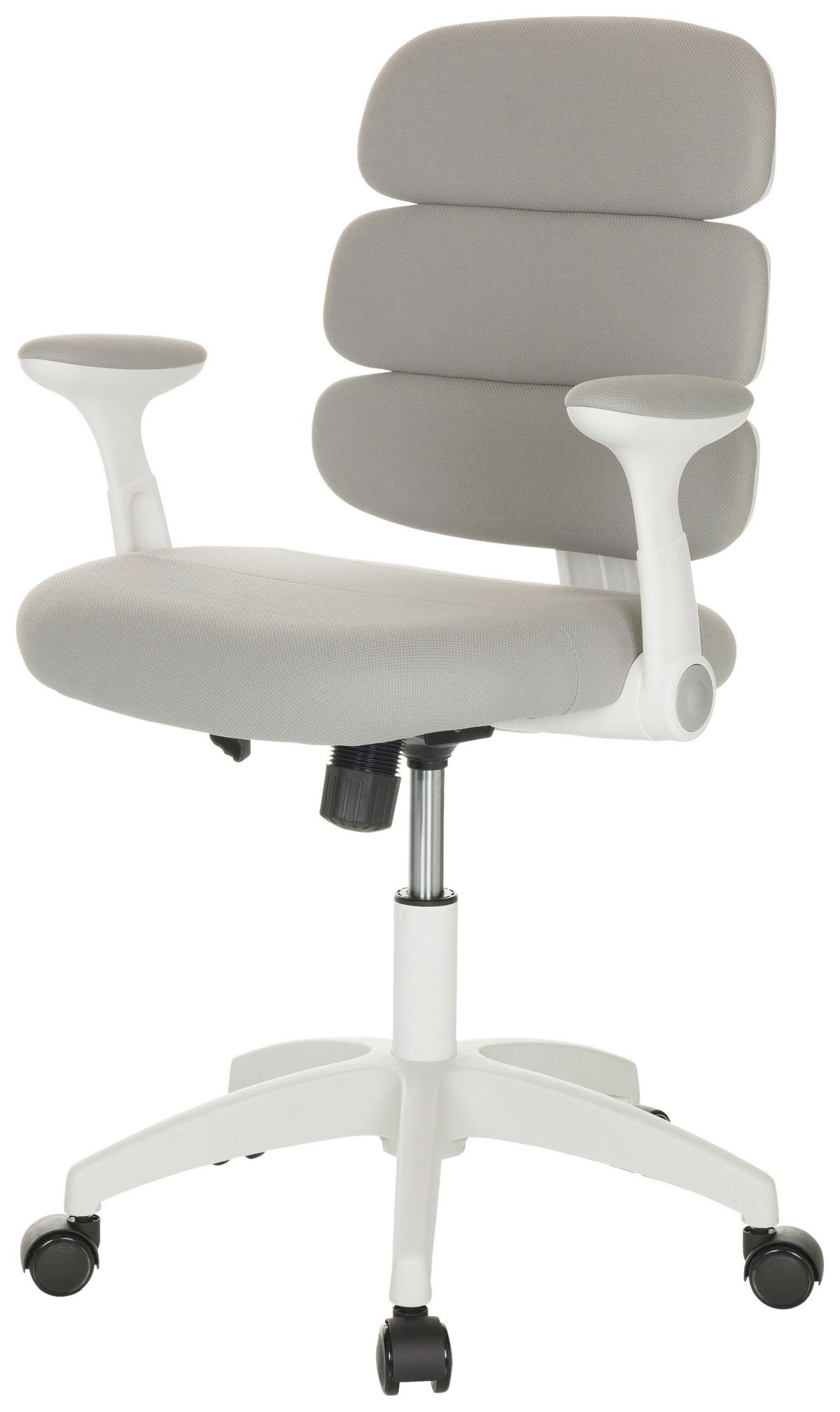 Jugenddrehstuhl Kid Ergolino W - Weiß/Grau, Basics, Kunststoff/Textil (62/86-97/62cm) - MID.YOU