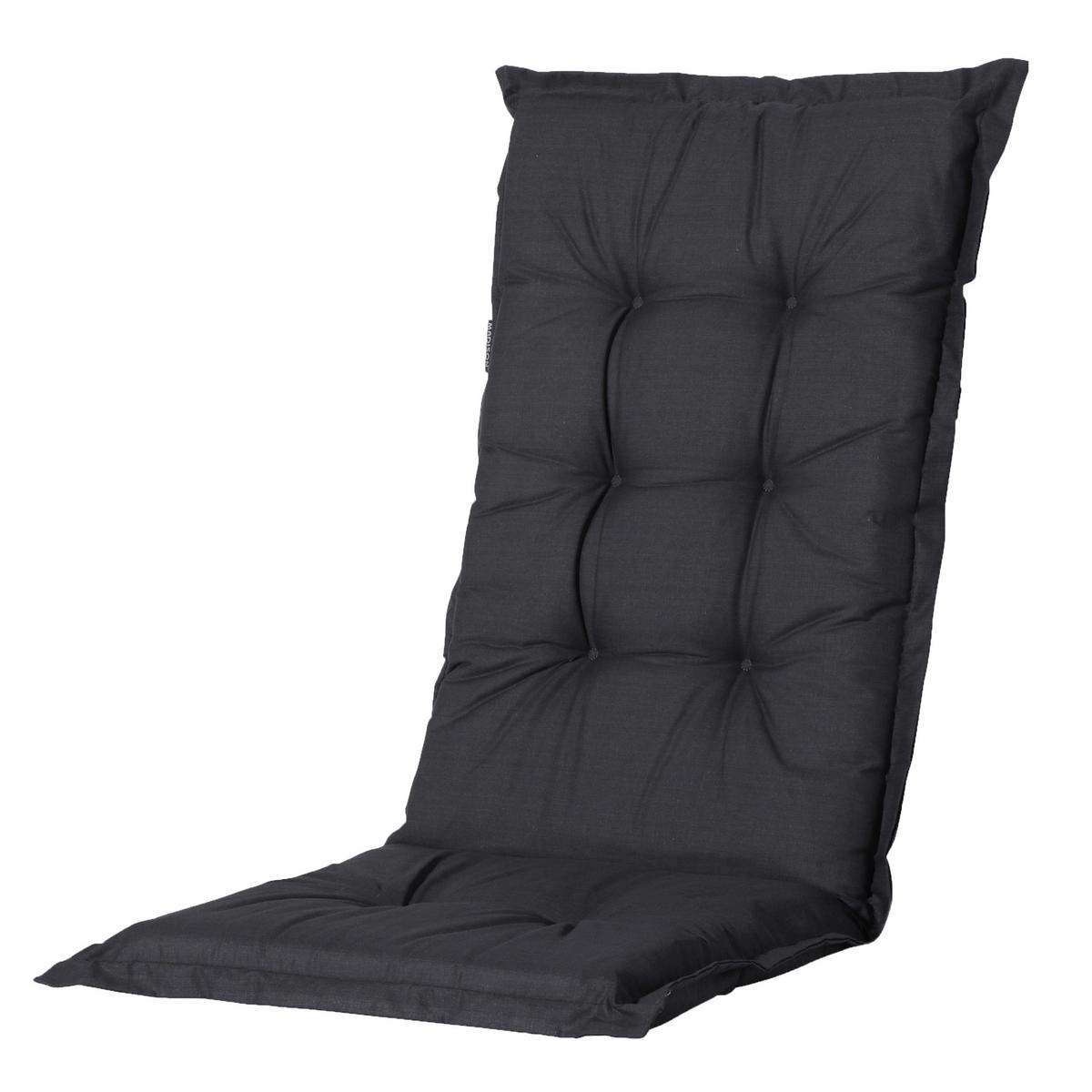 Gartenstuhl-set Tampa+auflagen Set - Anthrazit/Schwarz, MODERN, Kunststoff/Textil (44/111/50cm) - Gardenson