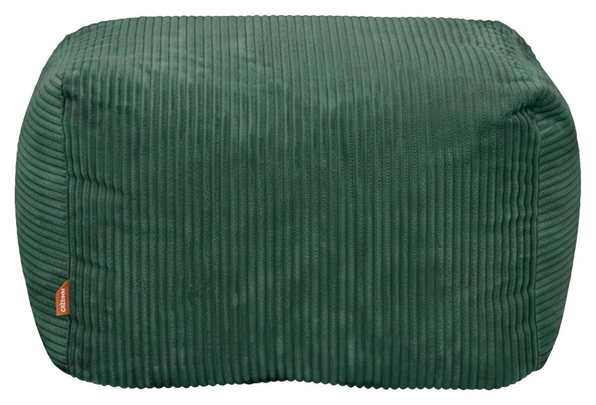 Sitzsack Cubi Cord grün, Indoor, B: 60cm - Grün, Basics, Textil (60/40/50cm)