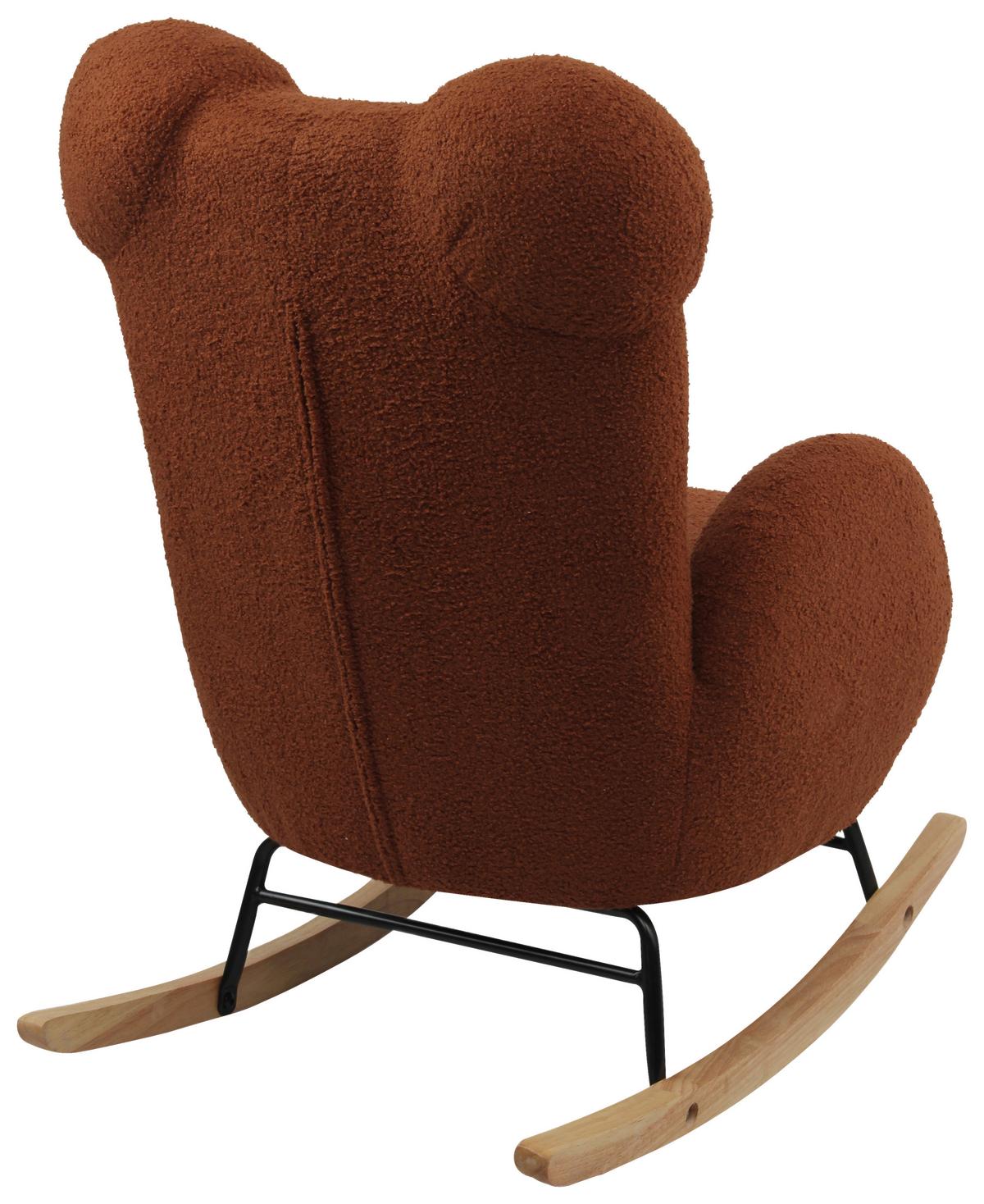 Kinder-Schaukelstuhl Braun B: 59 cm - Braun, Basics, Holz/Textil (59/70/62cm) - Livetastic