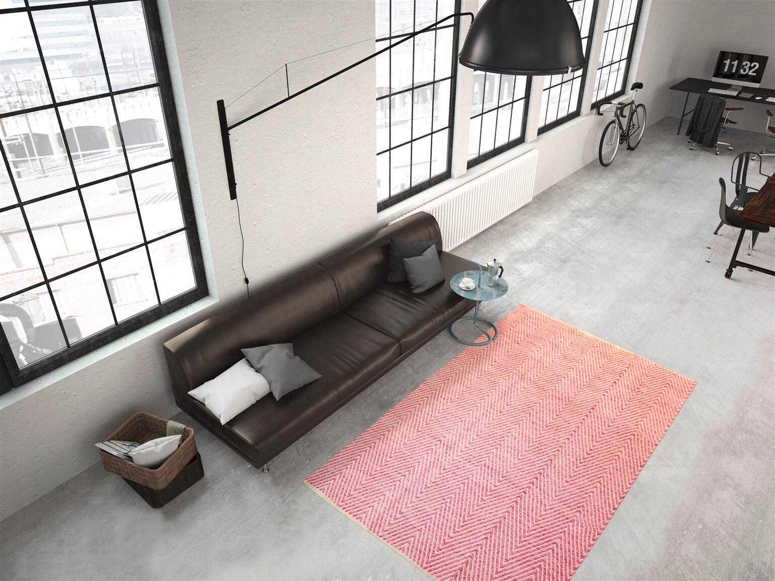 Flachwebteppich Aperitif 510 Rosa B: 160 Cm - Rosa, KONVENTIONELL (160/230cm)
