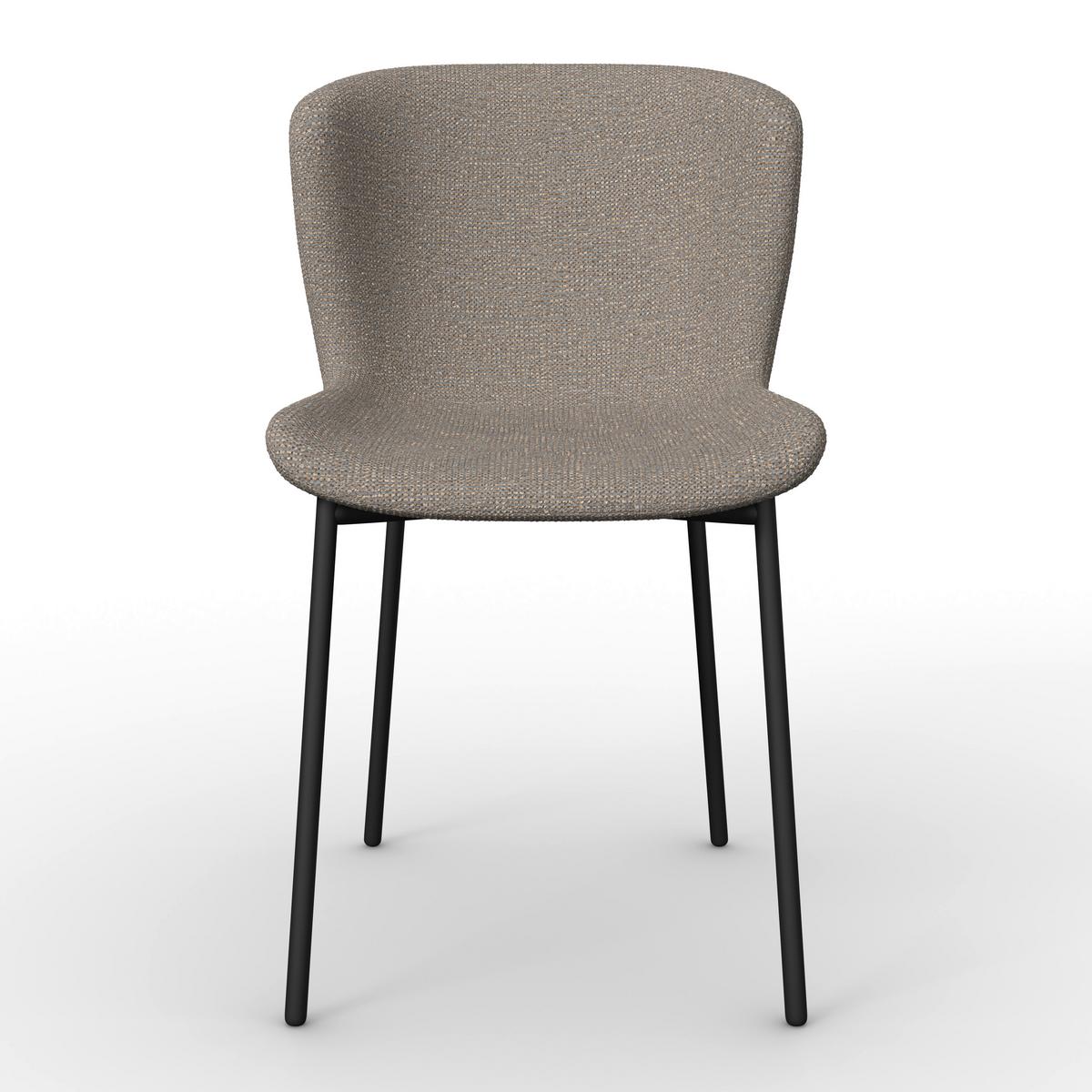 ŽIDLE NOEMIE - černá/hnědá, Moderní, kov/dřevo (49/81/54cm) - Bessagi Home