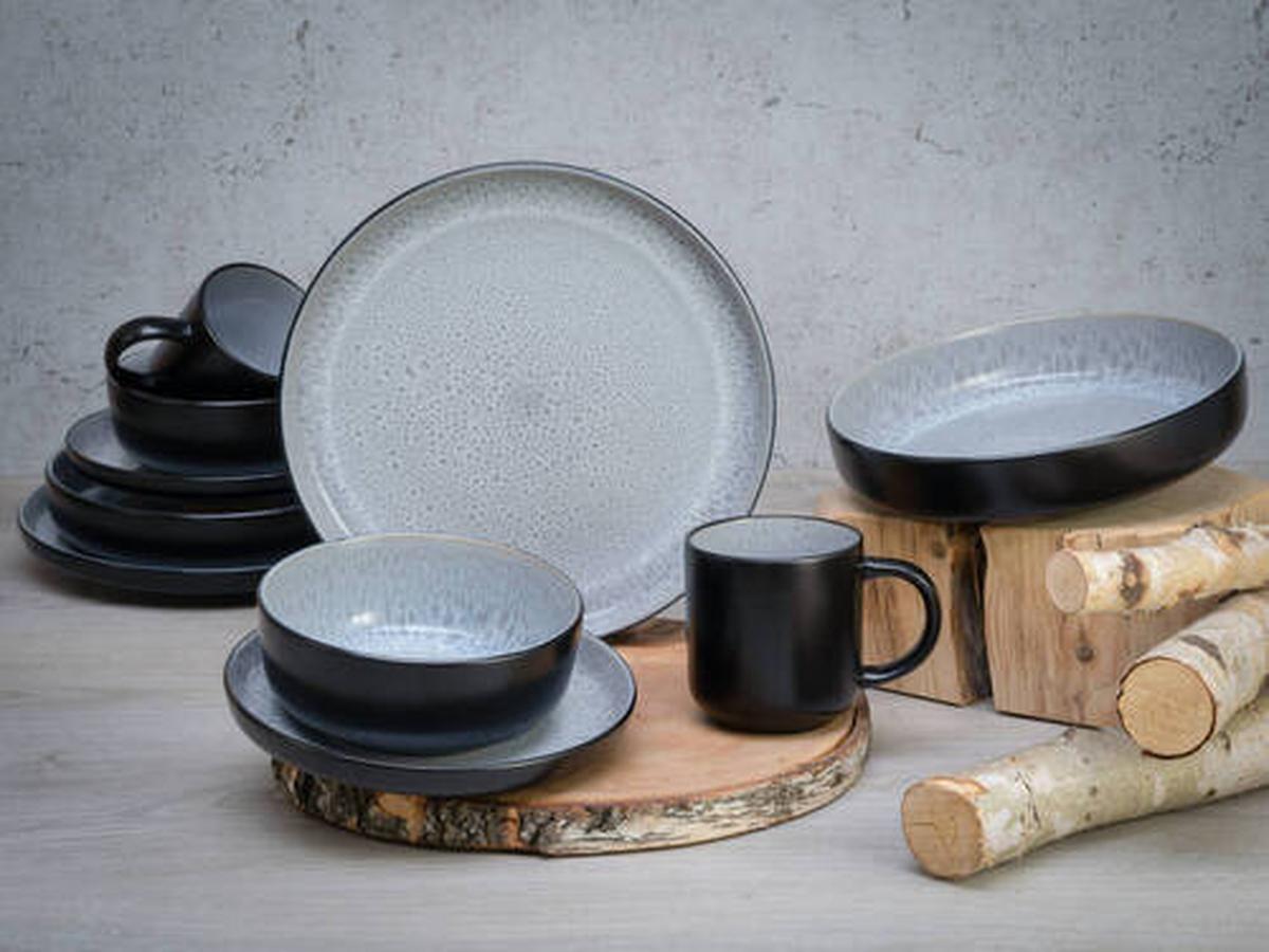 Kombiservice 21518 Nordic Fjord Frost - Hellgrau, Trend, Keramik - Creatable