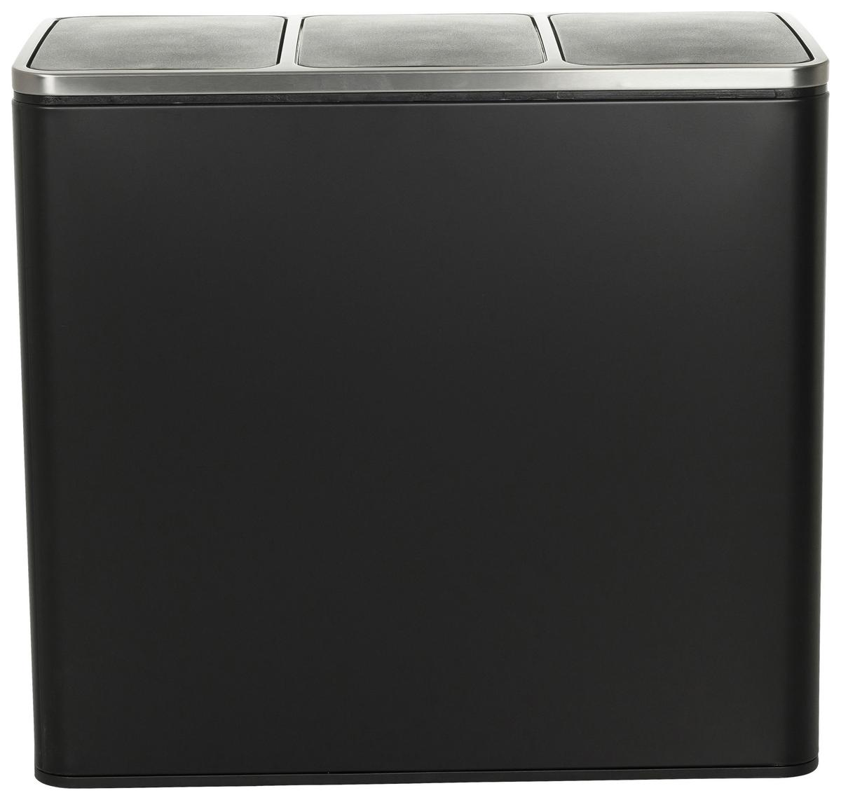 Abfallsammler Clean Ix Schwarz B: 61 cm - Schwarz, MODERN, Kunststoff/Metall (61.0/56.0/31.5cm) - MID.YOU