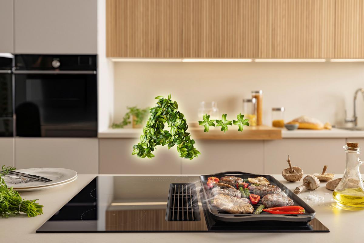 Kochfeld-dunstabzug-kombi Geh6432bscwf - Schwarz Hochglanz, MODERN, Glas (60/23,3/52cm) - Gorenje