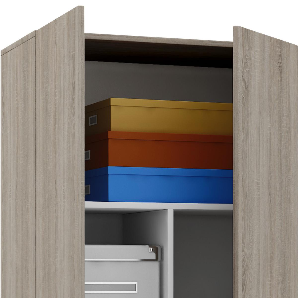 Mehrzweckschrank Vandoll Ll Eiche Dekor 70x178 cm 2-Türig - Eichefarben, Basics, Holzwerkstoff (70/178/40cm) - MID.YOU