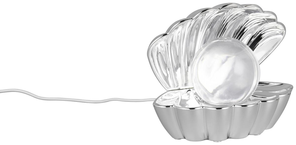 LED-Dekoleuchte Shelly - Chromfarben, Basics, Kunststoff/Metall (17,5/14,5/12,5cm) - Luca Bessoni